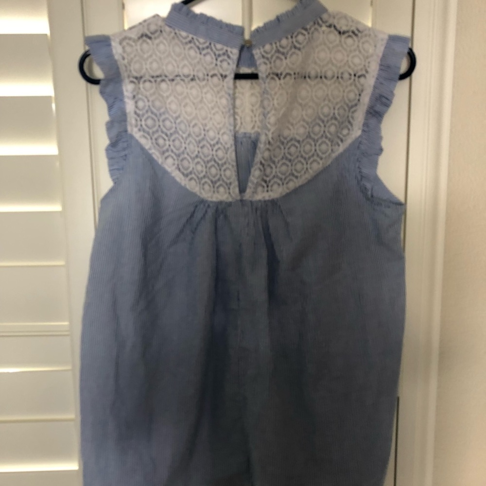 Ruffle cap sleeve blouse
